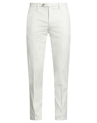TOMBOLINI Casual trouser Off white 98% Cotton, 2% Elastane