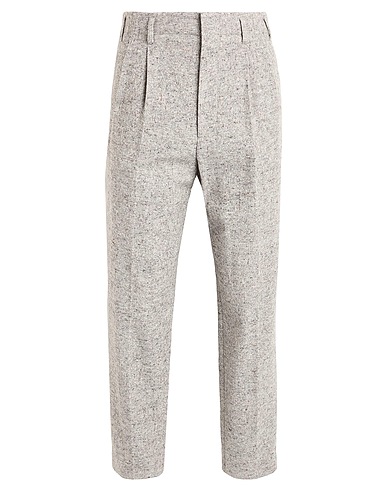 BRUNELLO CUCINELLI Casual trouser Light grey 70% Virgin Wool, 30% Silk