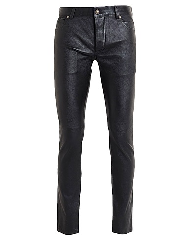 BALMAIN Casual trouser Black 100% Lambskin