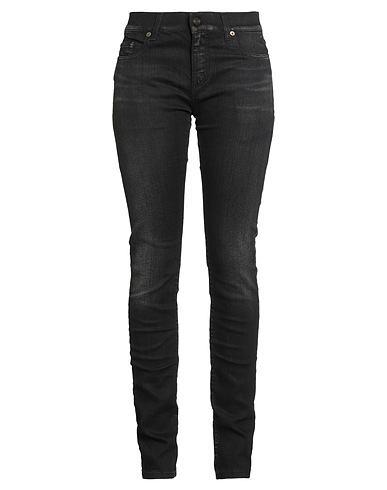SAINT LAURENT Denim trousers Black 98% Cotton, 2% Elastane