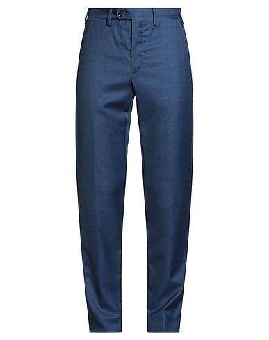TOMBOLINI Casual trouser Navy blue 100% Virgin Wool