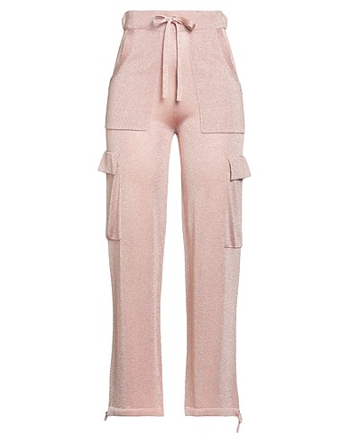KANGRA Casual trouser Light pink 87% Viscose, 13% Metallic fiber