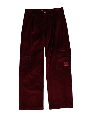ETRO Casual trouser Burgundy 100% Cotton, Polyester