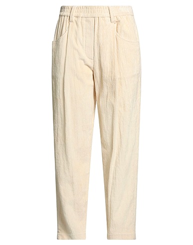 BRUNELLO CUCINELLI Casual trouser Cream 99% Cotton, 1% Elastane