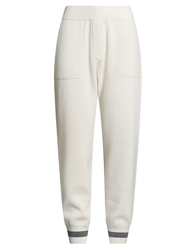 BRUNELLO CUCINELLI Casual pants Cream 100% Cashmere