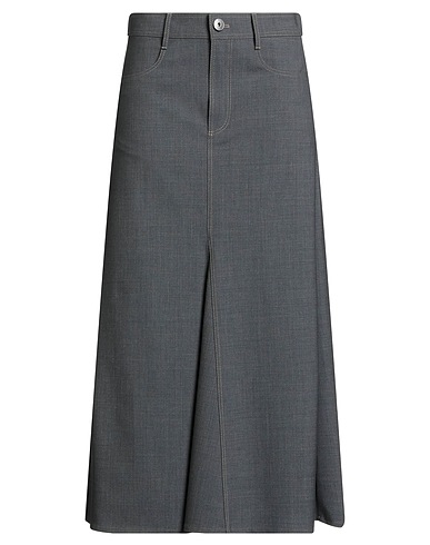 BRUNELLO CUCINELLI Midi-Rock Grau 75% Schurwolle, 23% Polyamid, 2% Elastan
