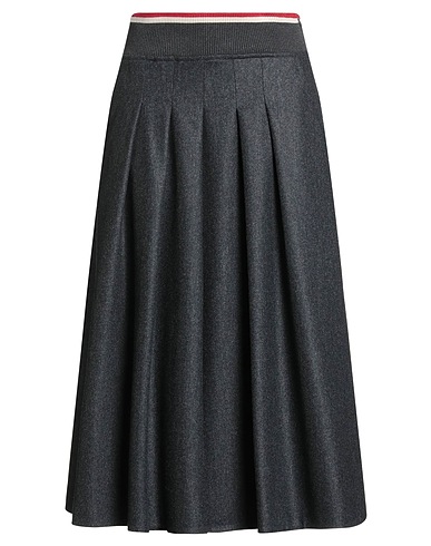BRUNELLO CUCINELLI Midi skirt Charcoal 100% Virgin Wool