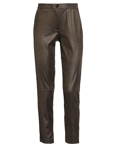 WHITE WISE Casual pants Dark green 90% Polyester, 10% Elastane
