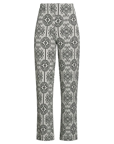 WHITE WISE Casual trouser Off white 62% Polyester, 34% Viscose, 4% Elastane