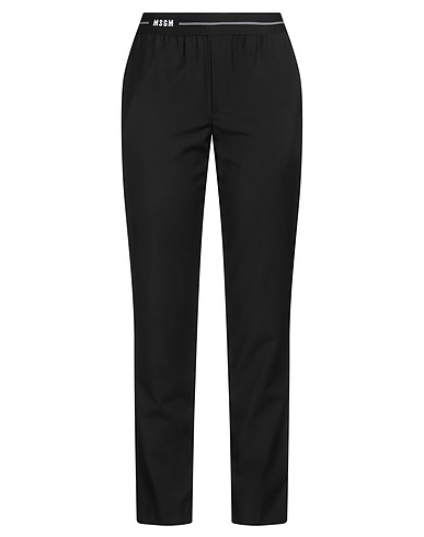 MSGM Casual trouser Black 100% Virgin Wool