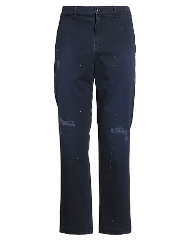 GRIFONI 캐주얼 바지 네이비 98% 코튼, 2% 엘라스테인