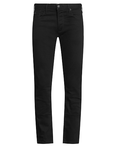 EMPORIO ARMANI Denim trousers Black 99% Cotton, 1% Elastane