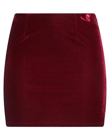 TENSIONE IN Minigonna Bordeaux 95% Poliestere, 5% Elastan