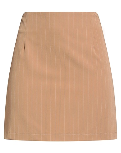 TENSIONE IN Minigonna Beige 72% Poliestere, 23% Viscosa, 5% Elastan