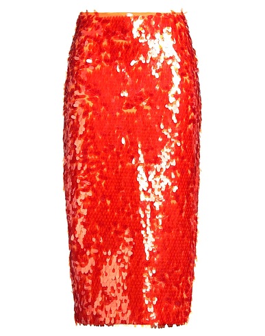 ROTATE BIRGER CHRISTENSEN Midi skirt Orange 80% Recycled polyester, 20% Elastane