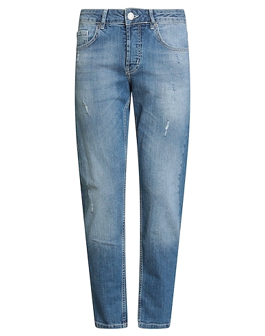 HAMAKI-HO Denim trousers Blue 79% Cotton, 20% Recycled cotton, 1% Elastane
