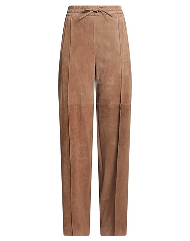 BRUNELLO CUCINELLI Casual trouser Camel 100% Leather