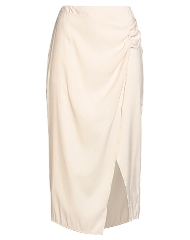 8PM Midi skirt Cream 85% Rayon, 15% Polyester