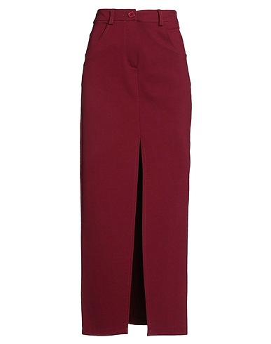 MOTEL Long skirt Burgundy 65% Viscose, 30% Polyamide, 5% Elastane