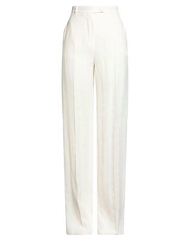 MAX MARA STUDIO Casual pants Off white 100% Linen