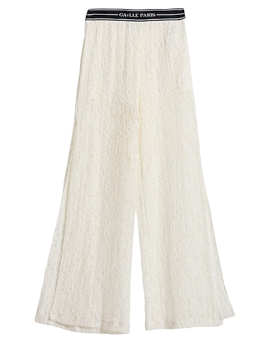 GAëLLE Paris 캐주얼 바지 화이트 93% 폴리에스테르, 7% 엘라스테인