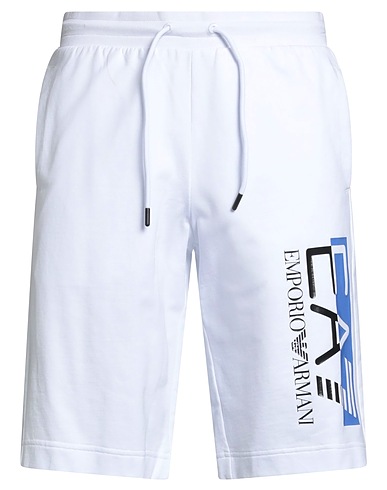 EA7 Shorts & Bermudas Weiß 100% Baumwolle, Elastan