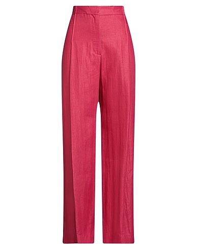 BRIAN DALES Casual trouser Magenta 53% Linen, 47% Polyamide