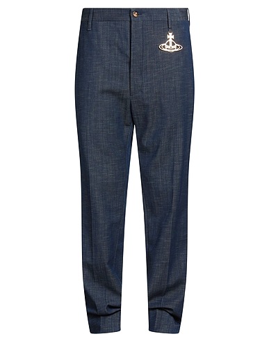 VIVIENNE WESTWOOD Casual pants Blue 70% Virgin Wool, 22% Cotton, 6% Polyamide, 2% Elastane
