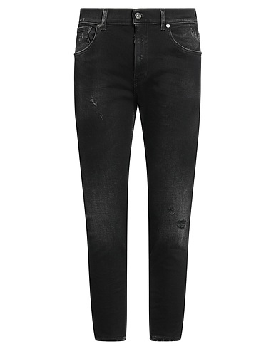 DONDUP Denim pants Black 98% Cotton, 2% Elastane
