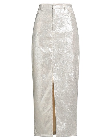 TENSIONE IN Long skirt Ivory 87% Polyester, 10% Polyamide, 3% Elastane