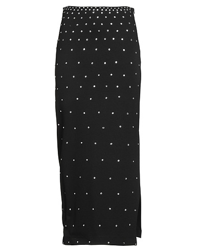 TENSIONE IN Long skirt Black 65% Viscose, 32% Nylon, 3% Elastane