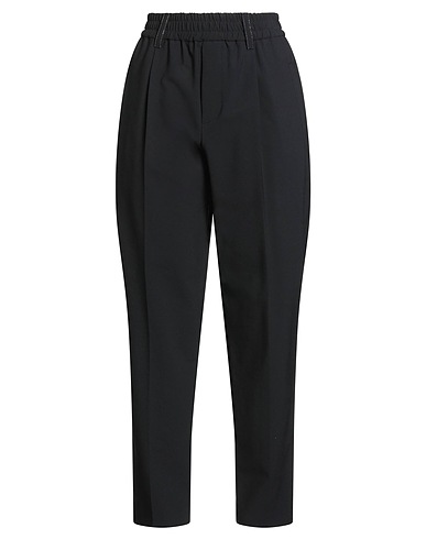 BRUNELLO CUCINELLI Casual pants Black 75% Virgin Wool, 23% Polyamide, 2% Elastane