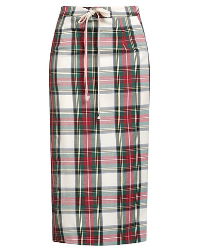 TENSIONE IN Midi skirt Green 80% Polyester, 18% Viscose, 2% Elastane