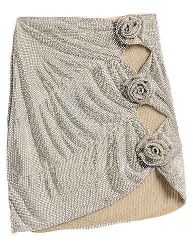 GIUSEPPE DI MORABITO Minirock Silber 82% Polyamid, 18% Elastan, Glas, Kleber