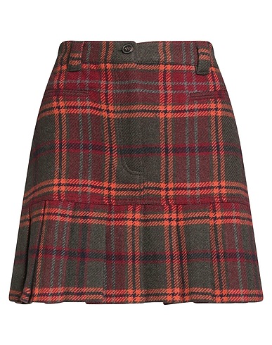 MAX&Co. Mini skirt PONY RIDE Military green 66% Wool, 15% Polyamide, 12% Polyester, 6% Acrylic, 1% Viscose
