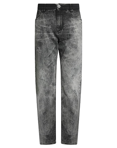 BALMAIN Denim pants Black 100% Cotton