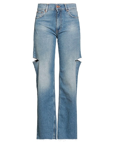 VICOLO Denim pants DENIM COUTURE Blue 100% Cotton