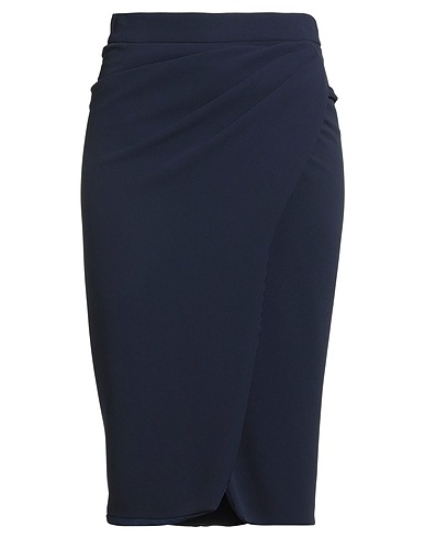 RHEA COSTA Midi skirt Navy blue 100% Viscose