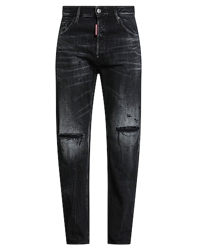 DSQUARED2 Jeans Schwarz 100% Baumwolle, Kalbsleder