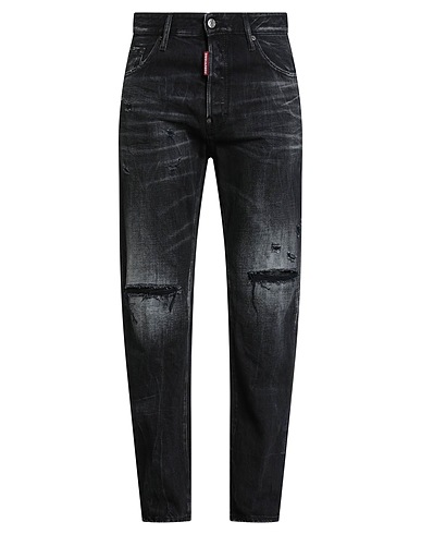 DSQUARED2 Straight leg 100% Cotton, Calfskin