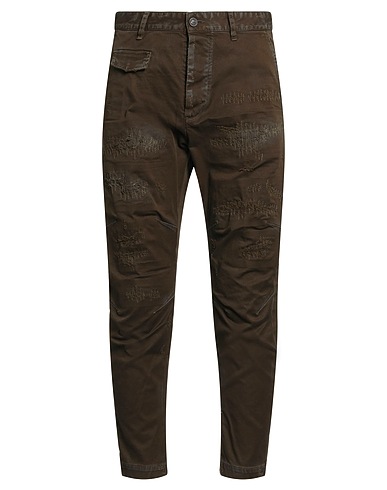 DSQUARED2 Casual pants Military green 97% Cotton, 3% Elastane