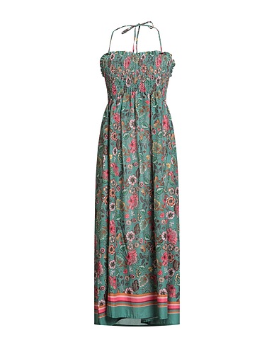 LIU •JO Midi dress Emerald green 100% Cotton