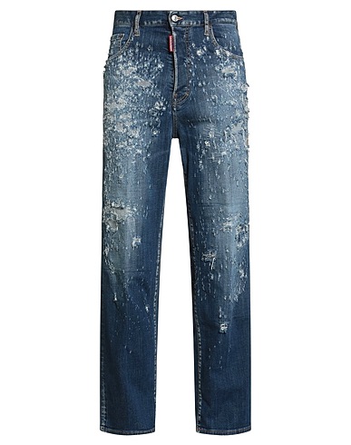 DSQUARED2 Denim pants BLU 99% Cotton, 1% Elastane, Calfskin