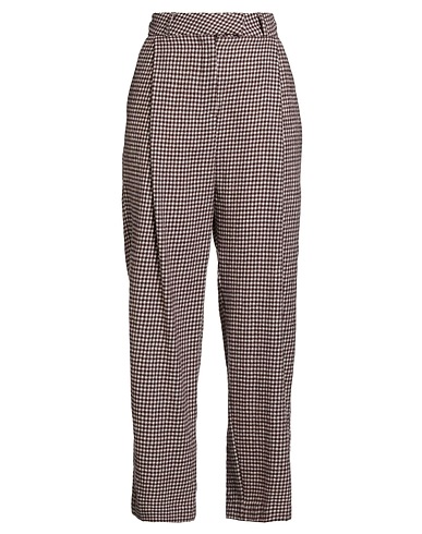ALYSI Casual pants CRÈME Burgundy 100% Virgin Wool