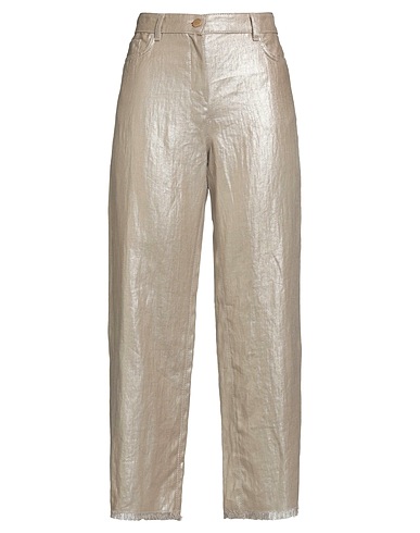 'S MAX MARA Casual trouser Platinum 100% Linen