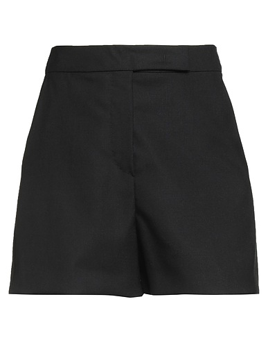 MAX MARA Shorts & Bermuda Black 55% Virgin Wool, 36% Mohair wool, 9% Silk