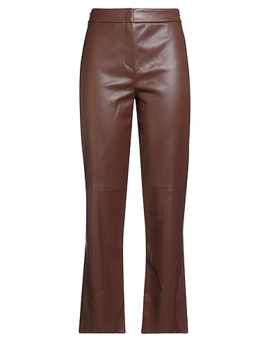 'S MAX MARA Casual pants Brown 100% Polyester, Polyurethane resin