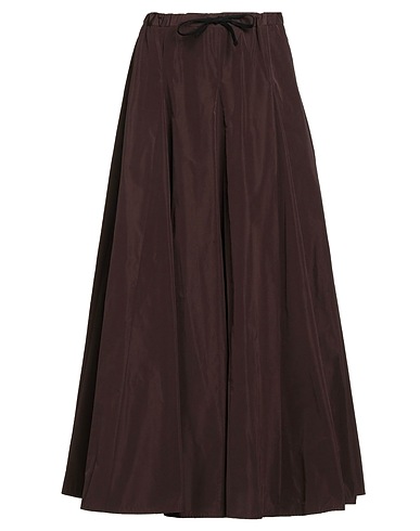 HACHE Long skirt Chocolate brown 70% Polyester, 30% Cotton