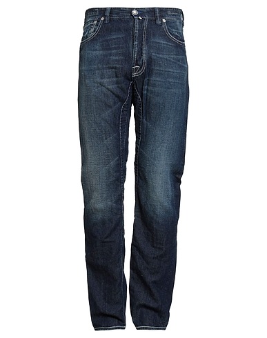 JACOB COHЁN Denim pants Blue 64% Cotton, 36% Linen