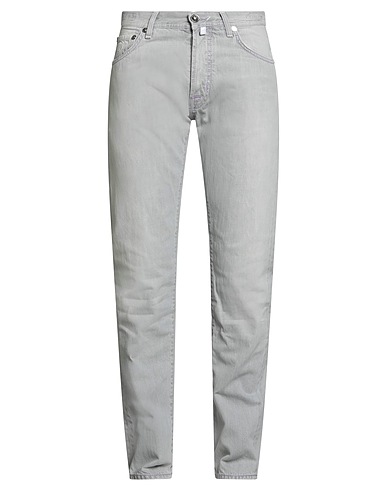 JACOB COHЁN Denim trousers Light grey 100% Cotton
